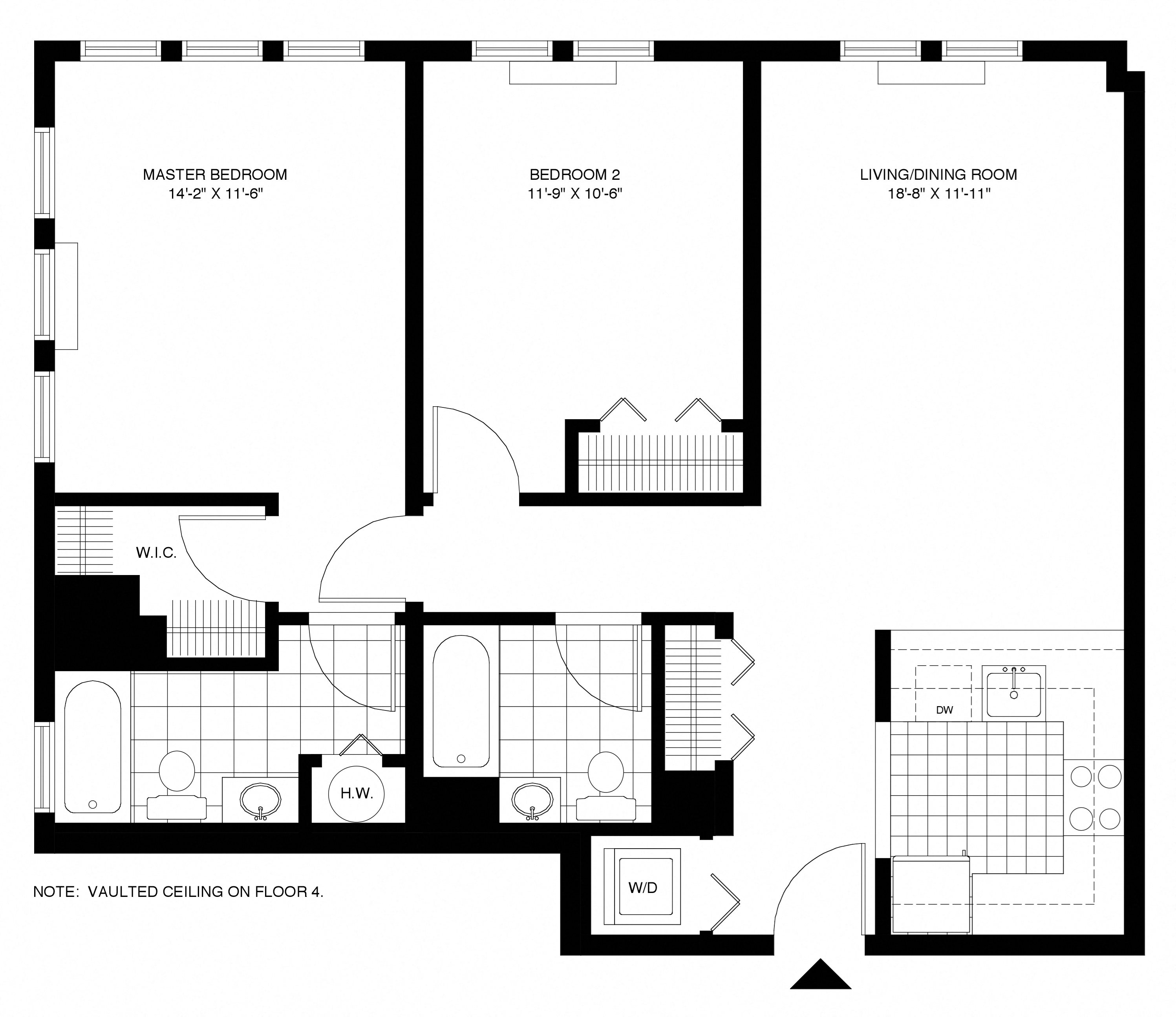 Floor Plans of Pier Village Apartments in Long Branch, NJ 